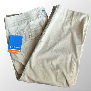 NWT‎ tan Columbia PFG Omni-shade capris size 10